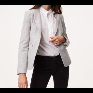 Loft Herringbone knit blazer